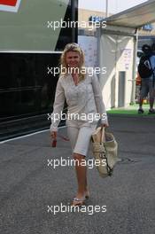 29.07.2006 Hockenheim, Germany,  Corina Schumacher (GER), Corinna, Wife of Michael Schumacher arrives at the circuit - Formula 1 World Championship, Rd 12, German Grand Prix, Saturday