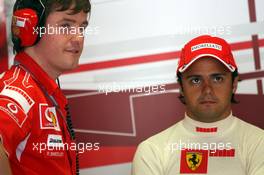 29.07.2006 Hockenheim, Germany,  Rob Smedly, (GBR), Felipe Massa Ferrari Engineer and Felipe Massa (BRA), Scuderia Ferrari - Formula 1 World Championship, Rd 12, German Grand Prix, Saturday Practice