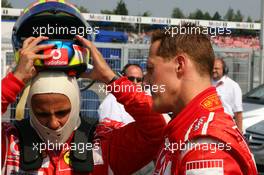 29.07.2006 Hockenheim, Germany,  Felipe Massa (BRA), Scuderia Ferrari and Michael Schumacher (GER), Scuderia Ferrari - Formula 1 World Championship, Rd 12, German Grand Prix, Saturday Qualifying