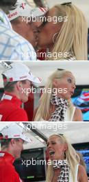 29.07.2006 Hockenheim, Germany,  Combo of three pictures with Ralf Schumacher (GER), Toyota Racing and Cora Schumacher (GER), Wife of Ralf Schumacher - Formula 1 World Championship, Rd 12, German Grand Prix, Saturday