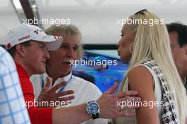 29.07.2006 Hockenheim, Germany,  Ralf Schumacher (GER), Toyota Racing and Cora Schumacher (GER), Wife of Ralf Schumacher - Formula 1 World Championship, Rd 12, German Grand Prix, Saturday