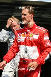 29.07.2006 Hockenheim, Germany,  Michael Schumacher (GER), Scuderia Ferrari and Kimi Raikkonen (FIN), Räikkönen, McLaren Mercedes - Formula 1 World Championship, Rd 12, German Grand Prix, Saturday Qualifying