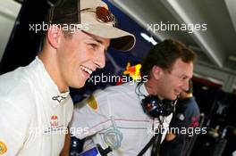 29.07.2006 Hockenheim, Germany,  Christian Klien (AUT), Red Bull Racing, RB2 with Christian Horner (GBR), Red Bull Racing, Sporting Director - Formula 1 World Championship, Rd 12, German Grand Prix, Saturday Practice