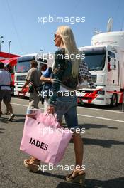 30.07.2006 Hockenheim, Germany,  Cora Schumacher (GER), Wife of Ralf Schumacher - Formula 1 World Championship, Rd 12, German Grand Prix, Sunday