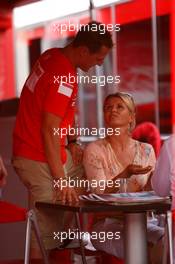 30.07.2006 Hockenheim, Germany,  Michael Schumacher (GER), Scuderia Ferrari and Corina Schumacher (GER), Corinna, Wife of Michael Schumacher - Formula 1 World Championship, Rd 12, German Grand Prix, Sunday