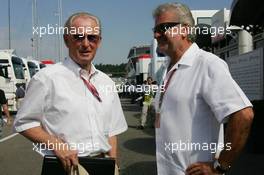 30.07.2006 Hockenheim, Germany,  Prof. Jürgen Hubbert (GER), Board of Management DaimlerChrysler with Willi Weber (GER), Driver Manager - Formula 1 World Championship, Rd 12, German Grand Prix, Sunday