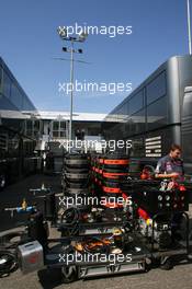 30.07.2006 Hockenheim, Germany,  Midland MF1 Racing, Pit equipment - Formula 1 World Championship, Rd 12, German Grand Prix, Sunday