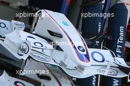 27.07.2006 Hockenheim, Germany,  BMW Sauber F1 Team, F1.06, Front wing, without the fins which were banned by the FIA - Formula 1 World Championship, Rd 12, German Grand Prix, Thursday