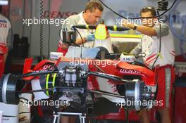 27.07.2006 Hockenheim, Germany,  Toyota Racing, TF106, is prepared for the weekend - Formula 1 World Championship, Rd 12, German Grand Prix, Thursday