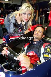 27.07.2006 Hockenheim, Germany,  Vitantonio Liuzzi (ITA), Scuderia Toro Rosso  and Sophie Gassmann, Red Bull Formula Unas Girl Girls Lady Ladies Women Babe Babes Chick Chicks - Formula 1 World Championship, Rd 12, German Grand Prix, Thursday