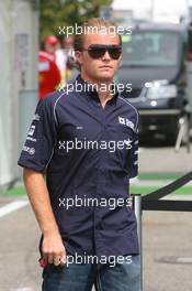 27.07.2006 Hockenheim, Germany,  Nico Rosberg (GER), WilliamsF1 Team, arrives at the circuit - Formula 1 World Championship, Rd 12, German Grand Prix, Thursday