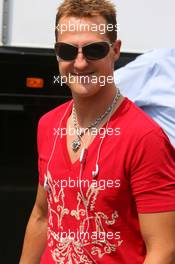 27.07.2006 Hockenheim, Germany,  Michael Schumacher (GER), Scuderia Ferrari, arrives at the circuit - Formula 1 World Championship, Rd 12, German Grand Prix, Thursday