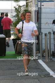 27.07.2006 Hockenheim, Germany,  Ralf Schumacher (GER), Toyota Racing, arrives at the circuit - Formula 1 World Championship, Rd 12, German Grand Prix, Thursday