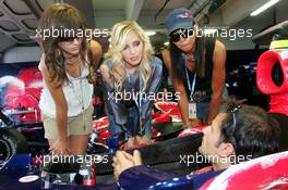 27.07.2006 Hockenheim, Germany,  Vitantonio Liuzzi (ITA), Scuderia Toro Rosso and Sophie Gassmann, Red Bull Formula Unas Girl Girls Lady Ladies Women Babe Babes Chick Chicks - Formula 1 World Championship, Rd 12, German Grand Prix, Thursday