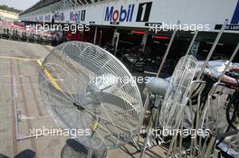 27.07.2006 Hockenheim, Germany,  Cooling fans in the pitlane - Formula 1 World Championship, Rd 12, German Grand Prix, Thursday