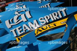 27.07.2006 Hockenheim, Germany,  Renault F1 Team, Engine covers - Formula 1 World Championship, Rd 12, German Grand Prix, Thursday