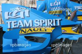 27.07.2006 Hockenheim, Germany,  Renault F1 Team, R26, Engine Cover - Formula 1 World Championship, Rd 12, German Grand Prix, Thursday