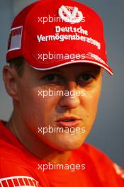 27.07.2006 Hockenheim, Germany,  Michael Schumacher (GER), Scuderia Ferrari - Formula 1 World Championship, Rd 12, German Grand Prix, Thursday Press Conference