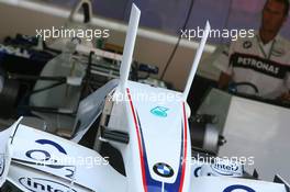 27.07.2006 Hockenheim, Germany,  BMW-Sauber F1 Team, Front wing, with fins which have been banned by the FIA - Formula 1 World Championship, Rd 12, German Grand Prix, Thursday