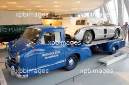 26.07.2006 Stuttgart, Germany,  Mercedes-Benz high-speed racing car transporter in the Mercedes-Benz museum in Stuttgart. - DaimlerChrysler / Mercedes Media warm up - Formula 1 World Championship, Rd 12, German Grand Prix, Wednesday