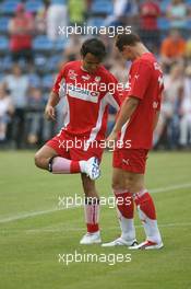 26.07.2006 Mannheim, Germany,  "Spiel des Herzens" - Felipe Massa (BRA), Scuderia Ferrari and Michael Schumacher (GER), Scuderia Ferrari - F1 Superstars (Michael Schumacher) plays against the RTL-Superstars, Charity, RTL Stiftung "Kinder in Not", UNESCO - Formula 1 World Championship, Rd 12, German Grand Prix, Wednesday