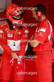 04.08.2006 Budapest, Hungary,  Michael Schumacher (GER), Scuderia Ferrari - Formula 1 World Championship, Rd 13, Hungarian Grand Prix, Friday Practice