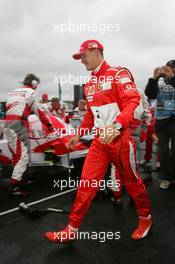 06.08.2006 Budapest, Hungary, Michael Schumacher (GER), Scuderia Ferrari - Formula 1 World Championship, Rd 13, Hungarian Grand Prix, Sunday Pre-Race Grid