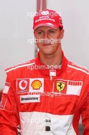 05.08.2006 Budapest, Hungary,  Michael Schumacher (GER), Scuderia Ferrari leaves the garage after failing to qualify for Q3 - Formula 1 World Championship, Rd 13, Hungarian Grand Prix, Saturday Qualifying