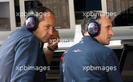 08.09.2006 Monza, Italy,  Gerhard Berger (AUT), Scuderia Toro Rosso, 50% Team Co Owner and Franz Tost (AUT), Scuderia Toro Rosso, Team Principal on the pitwall - Formula 1 World Championship, Rd 15, Italian Grand Prix, Friday Practice