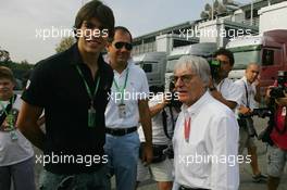 08.09.2006 Monza, Italy,  Bernie Ecclestone (GBR) and Kaká (BRA) AC Milan and Brazil International Football player - Formula 1 World Championship, Rd 15, Italian Grand Prix, Friday