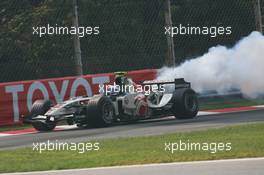 08.09.2006 Monza, Italy,  Anthony Davidson (GBR), Test Driver, Honda Racing F1 Team after his engine failture - Formula 1 World Championship, Rd 15, Italian Grand Prix, Friday Practice