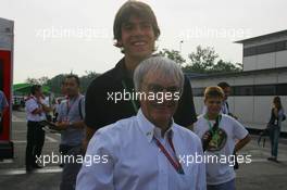 08.09.2006 Monza, Italy,  Bernie Ecclestone (GBR) and Kaká (BRA) AC Milan and Brazil International Football player - Formula 1 World Championship, Rd 15, Italian Grand Prix, Friday