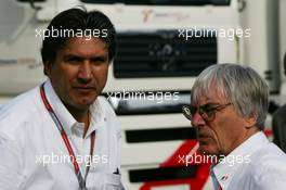 08.09.2006 Monza, Italy,  Pasquale Lattuneddu (FRA), FIA and Bernie Ecclestone (GBR) - Formula 1 World Championship, Rd 15, Italian Grand Prix, Friday