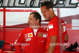 08.09.2006 Monza, Italy,  Jean Todt (FRA), Scuderia Ferrari, Teamchief, General Manager, Team Principal and Michael Schumacher (GER), Scuderia Ferrari - Formula 1 World Championship, Rd 15, Italian Grand Prix, Friday