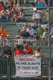 08.09.2006 Monza, Italy,  Michael Schumacher (GER), Scuderia Ferrari, fans - Formula 1 World Championship, Rd 15, Italian Grand Prix, Friday Practice