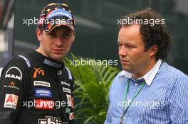 08.09.2006 Monza, Italy,  Christijan Albers (NED), Midland MF1 Racing with his manager Lodewijk Varossieau (NED) - Formula 1 World Championship, Rd 15, Italian Grand Prix, Friday