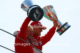 10.09.2006 Monza, Italy,  1st, Michael Schumacher (GER), Scuderia Ferrari, 248 F1, 2nd Kimi Raikkonen (FIN), Räikkönen, McLaren Mercedes, MP4-21, 3rd, Robert Kubica (POL), BMW Sauber F1 Team, F1.06 - Formula 1 World Championship, Rd 15, Italian Grand Prix, Sunday Podium