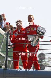 10.09.2006 Monza, Italy,  Michael Schumacher (GER), Scuderia Ferrari, Jean Todt (FRA), Scuderia Ferrari, Teamchief, General Manager, Team Principal - Formula 1 World Championship, Rd 15, Italian Grand Prix, Sunday Podium