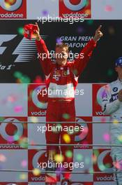 10.09.2006 Monza, Italy,  Winner, Michael Schumacher (GER), Scuderia Ferrari, 248 F1, 2nd Kimi Raikkonen (FIN), Räikkönen, McLaren Mercedes, MP4-21, 3rd, Robert Kubica (POL), BMW Sauber F1 Team, F1.06 - Formula 1 World Championship, Rd 15, Italian Grand Prix, Sunday Podium