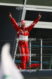 10.09.2006 Monza, Italy,  Winner, Michael Schumacher (GER), Scuderia Ferrari, 248 F1, 2nd Kimi Raikkonen (FIN), Räikkönen, McLaren Mercedes, MP4-21, 3rd, Robert Kubica (POL), BMW Sauber F1 Team, F1.06 - Formula 1 World Championship, Rd 15, Italian Grand Prix, Sunday Podium