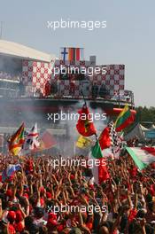 10.09.2006 Monza, Italy,  Winner, Michael Schumacher (GER), Scuderia Ferrari, 248 F1, 2nd Kimi Raikkonen (FIN), Räikkönen, McLaren Mercedes, MP4-21, 3rd, Robert Kubica (POL), BMW Sauber F1 Team, F1.06 - Formula 1 World Championship, Rd 15, Italian Grand Prix, Sunday Podium