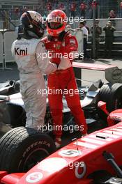 10.09.2006 Monza, Italy,  Michael Schumacher (GER), Scuderia Ferrari and Kimi Raikkonen (FIN), Räikkönen, McLaren Mercedes - Formula 1 World Championship, Rd 15, Italian Grand Prix, Sunday Podium