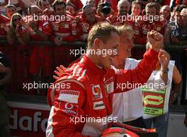 10.09.2006 Monza, Italy,  Michael Schumacher (GER), Scuderia Ferrari and Luca di Montezemolo (ITA), Scuderia Ferrari, Fiat President, Chairman & Managing Director - Formula 1 World Championship, Rd 15, Italian Grand Prix, Sunday Podium