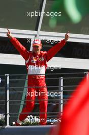 10.09.2006 Monza, Italy,  Winner, Michael Schumacher (GER), Scuderia Ferrari, 248 F1, 2nd Kimi Raikkonen (FIN), Räikkönen, McLaren Mercedes, MP4-21, 3rd, Robert Kubica (POL), BMW Sauber F1 Team, F1.06 - Formula 1 World Championship, Rd 15, Italian Grand Prix, Sunday Podium