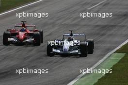 10.09.2006 Monza, Italy,  Felipe Massa (BRA), Scuderia Ferrari and Nick Heidfeld (GER), BMW Sauber F1 Team - Formula 1 World Championship, Rd 15, Italian Grand Prix, Saturday Qualifying