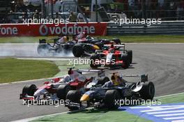 10.09.2006 Monza, Italy,  David Coulthard (GBR), Red Bull Racing, Jarno Trulli (ITA), Toyota Racing, Christijan Albers (NED), Spyker MF1 Racing - Formula 1 World Championship, Rd 15, Italian Grand Prix, Sunday Race