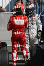 10.09.2006 Monza, Italy,  Michael Schumacher (GER), Scuderia Ferrari and kimi Raikkonen (FIN), Räikkönen, McLaren Mercedes - Formula 1 World Championship, Rd 15, Italian Grand Prix, Sunday Race