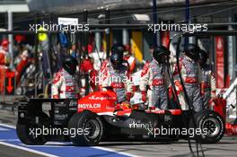 10.09.2006 Monza, Italy,  Tiago Monteiro (POR), Spyker MF1 Racing, Toyota M16 retires - Formula 1 World Championship, Rd 15, Italian Grand Prix, Sunday Race