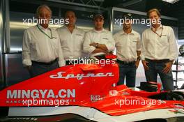 09.09.2006 Monza, Italy,  (l-r) Fred Mulder (NED), Colin Kolles (GER), Midland MF1 Racing, Managing Director, Christijan Albers (NED), Midland MF1 Racing, Tiago Monteiro (POR), Midland MF1 Racing and Michiel Mol (NED) - Formula 1 World Championship, Rd 15, Italian Grand Prix, Saturday