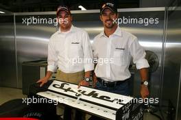 09.09.2006 Monza, Italy,  Christijan Albers (NED), Midland MF1 Racing and Tiago Monteiro (POR), Midland MF1 Racing - Formula 1 World Championship, Rd 15, Italian Grand Prix, Saturday- Copyright Free